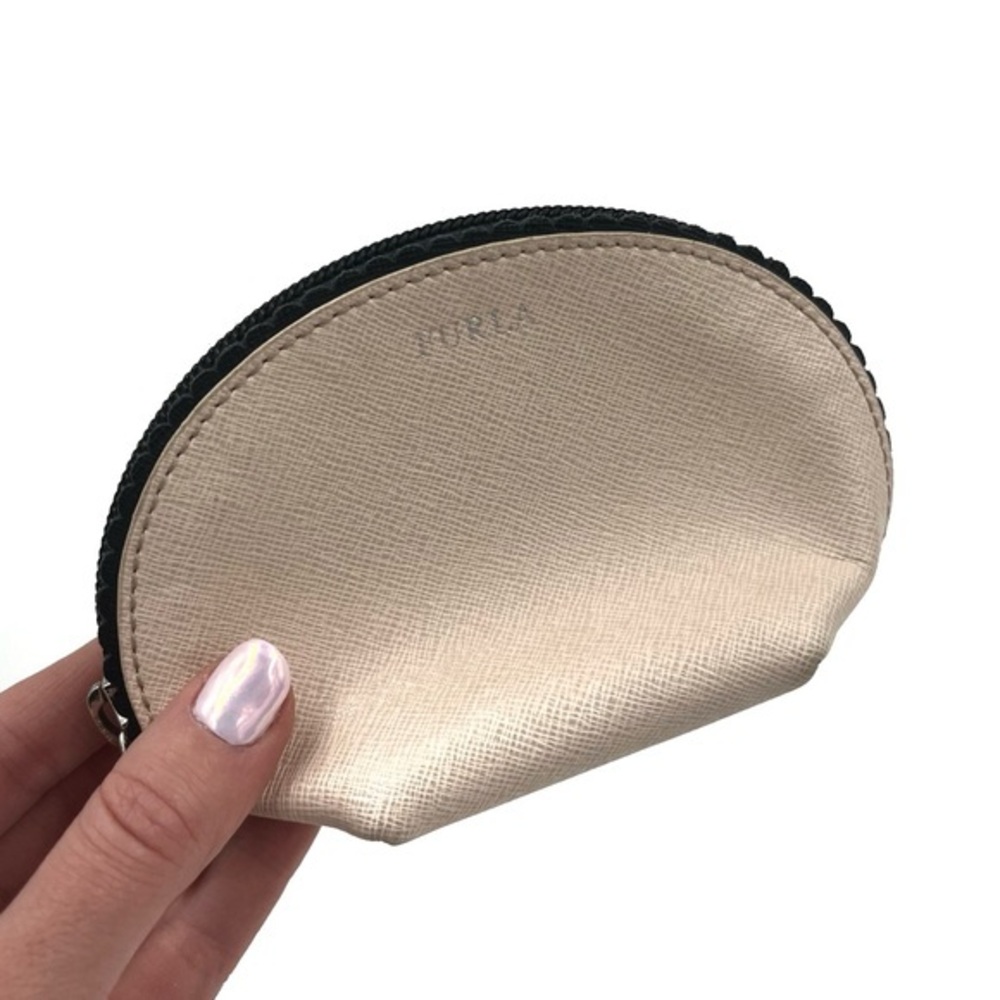 Furla Cream and Black Coin Purse